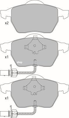 Set placute frana,frana disc AUDI A4 Cabriolet (8H7, B6, 8HE, B7) (2002 - 2009) KRIEGER 0950006305 p...