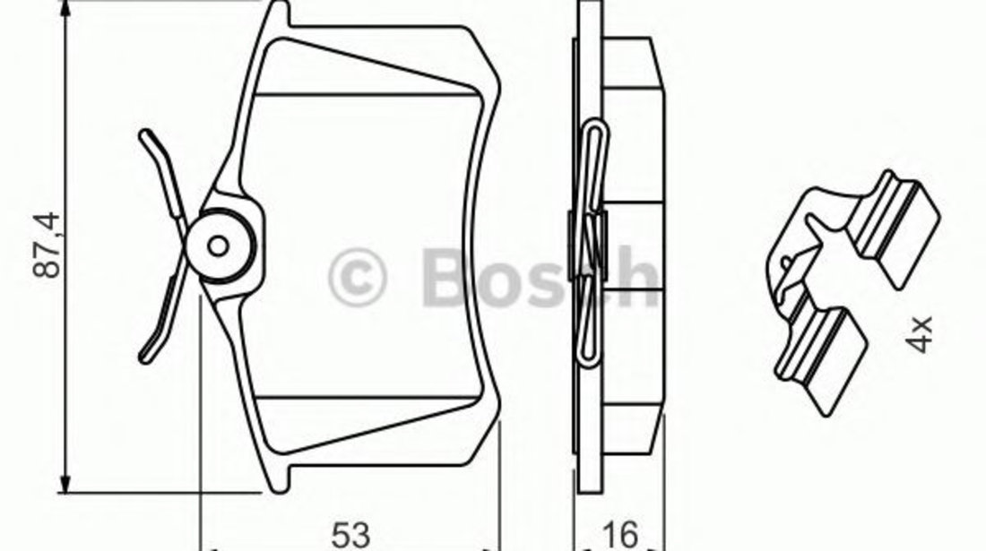 Set placute frana,frana disc AUDI A4 Cabriolet (8H7, B6, 8HE, B7) (2002 - 2009) BOSCH 0 986 494 600 piesa NOUA