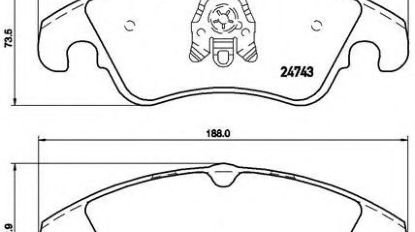 Set placute frana,frana disc AUDI A5 (8T3) (2007 - 2016) BREMBO P 85 098 piesa NOUA