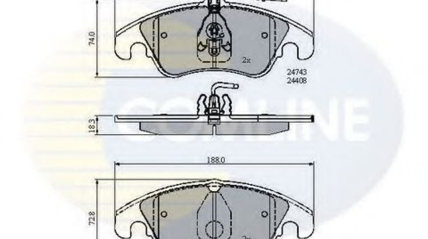 Set placute frana,frana disc AUDI A5 (8T3) (2007 - 2016) COMLINE CBP21789 piesa NOUA