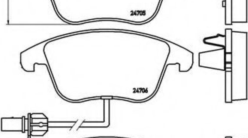 Set placute frana,frana disc AUDI A5 Cabriolet (8F7) (2009 - 2016) BREMBO P 85 113 piesa NOUA