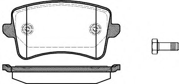 Set placute frana,frana disc AUDI A5 Cabriolet (8F7) (2009 - 2016) REMSA 1343.00 piesa NOUA