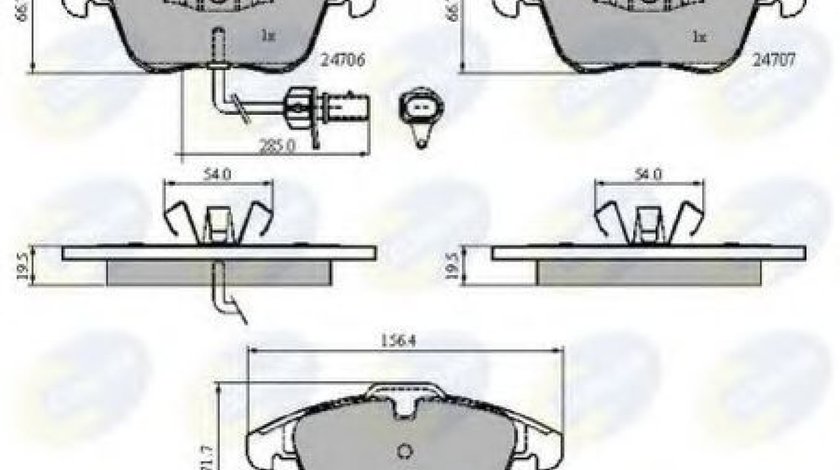 Set placute frana,frana disc AUDI A5 Cabriolet (8F7) (2009 - 2016) COMLINE CBP11591 piesa NOUA