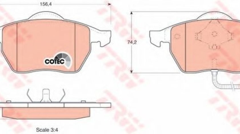 Set placute frana,frana disc AUDI A6 (4A, C4) (1994 - 1997) TRW GDB1049 piesa NOUA