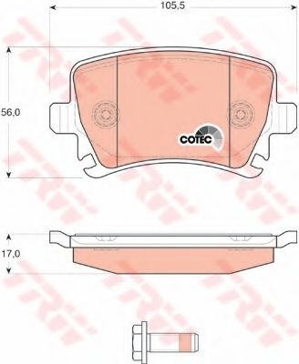 Set placute frana,frana disc AUDI A6 (4A, C4) (1994 - 1997) TRW GDB1622 piesa NOUA