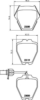 Set placute frana,frana disc AUDI A6 (4B2, C5) (1997 - 2005) TEXTAR 2328001 piesa NOUA