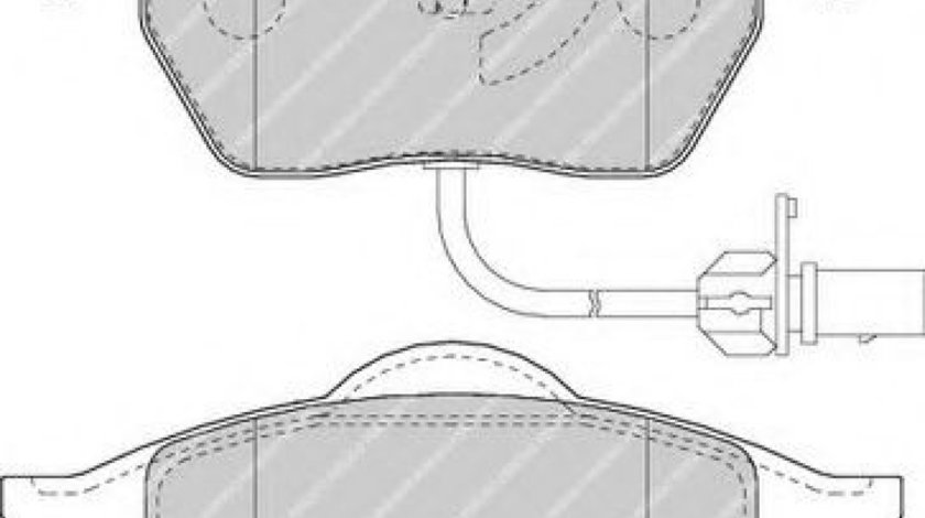 Set placute frana,frana disc AUDI A6 (4B2, C5) (1997 - 2005) FERODO FDB1717 piesa NOUA