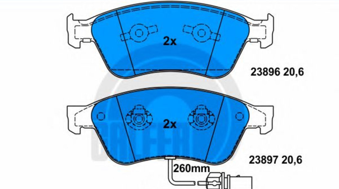 Set placute frana,frana disc AUDI A6 (4F2, C6) (2004 - 2011) GALFER B1.G102-0678.2 piesa NOUA