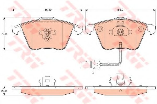 Set placute frana,frana disc AUDI A6 (4F2, C6) (2004 - 2011) TRW GDB1617 piesa NOUA