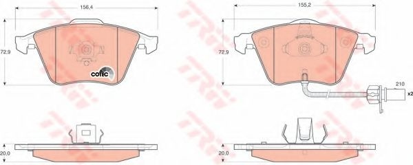 Set placute frana,frana disc AUDI A6 (4F2, C6) (2004 - 2011) TRW GDB1659 piesa NOUA