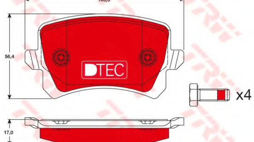 Set placute frana,frana disc AUDI A6 (4F2, C6) (2004 - 2011) TRW GDB1763DTE piesa NOUA