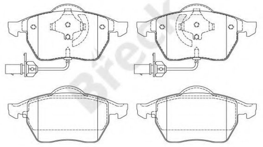 Set placute frana,frana disc AUDI A6 (4F2, C6) (2004 - 2011) Break 21938 00 701 10 piesa NOUA