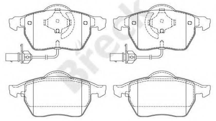 Set placute frana,frana disc AUDI A6 Avant (4F5, C6) (2005 - 2011) Break 23018 00 701 10 piesa NOUA