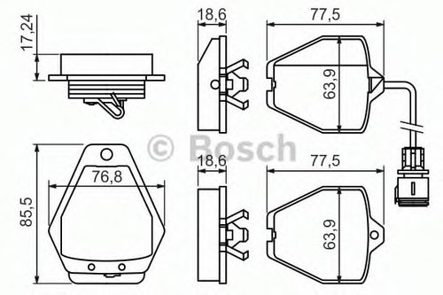 Set placute frana,frana disc AUDI A8 (4D2, 4D8) (1994 - 2002) BOSCH 0 986 494 436 piesa NOUA