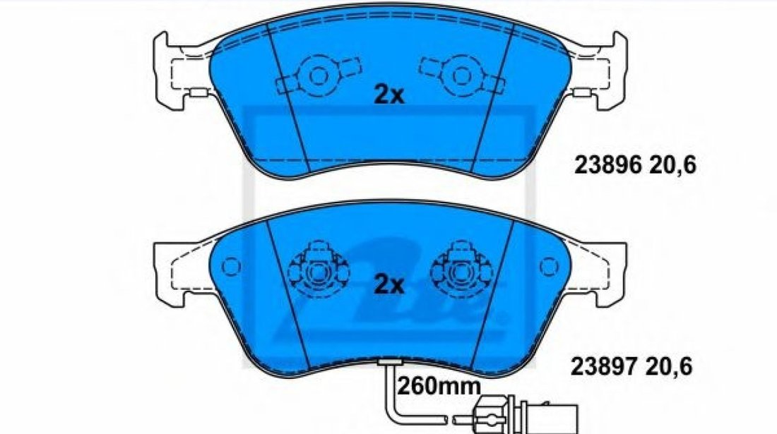 Set placute frana,frana disc AUDI A8 (4E) (2002 - 2010) ATE 13.0460-7182.2 piesa NOUA