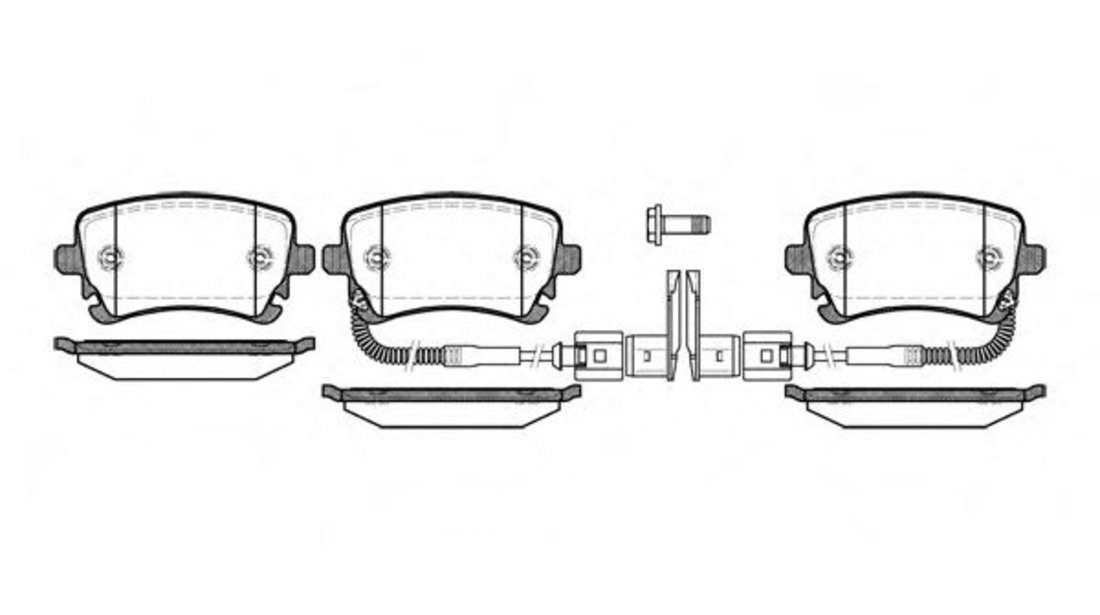 Set placute frana,frana disc AUDI A8 (4E) (2002 - 2010) REMSA 0897.02 piesa NOUA