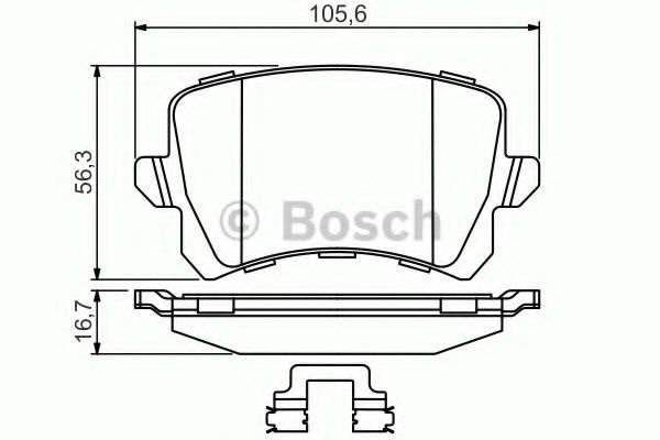 Set placute frana,frana disc AUDI Q3 (8U) (2011 - 2016) BOSCH 0 986 494 626 piesa NOUA