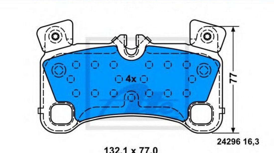 Set placute frana,frana disc AUDI Q7 (4L) (2006 - 2015) ATE 13.0460-4850.2 piesa NOUA