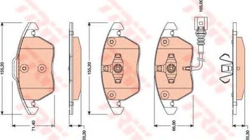 Set placute frana,frana disc AUDI TT (8J3) (2006 - 2014) TRW GDB1807 piesa NOUA