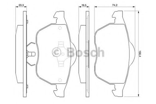 Set placute frana,frana disc AUDI TT (8N3) (1998 - 2006) BOSCH 0 986 424 460 piesa NOUA