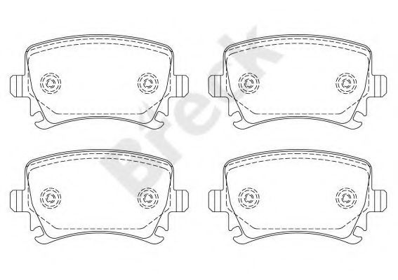 Set placute frana,frana disc AUDI TT Roadster (8J9) (2007 - 2014) Break 23914 00 704 00 piesa NOUA