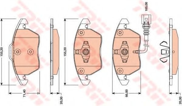 Set placute frana,frana disc AUDI TT Roadster (8J9) (2007 - 2014) TRW GDB1807 piesa NOUA