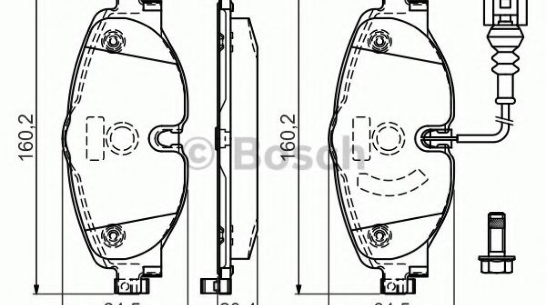 Set placute frana,frana disc AUDI TT Roadster (FV9) (2014 - 2016) BOSCH 0 986 494 660 piesa NOUA