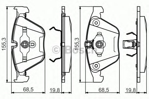 Set placute frana,frana disc BMW Seria 1 Cupe (E82) (2007 - 2013) BOSCH 0 986 495 082 piesa NOUA