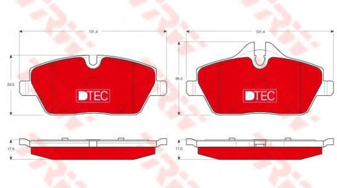 Set placute frana,frana disc BMW Seria 1 (E81) (2006 - 2012) TRW GDB1611DTE piesa NOUA