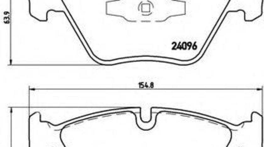 Set placute frana,frana disc BMW Seria 1 (E87) (2003 - 2013) BREMBO P 06 040 piesa NOUA