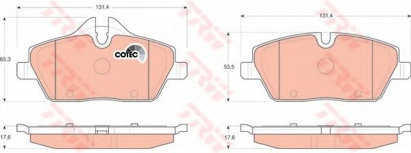 Set placute frana,frana disc BMW Seria 1 (E87) (2003 - 2013) TRW GDB1611 piesa NOUA