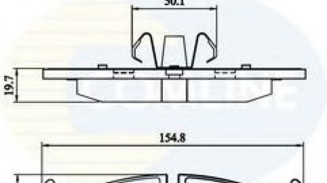 Set placute frana,frana disc BMW Seria 1 (E87) (2003 - 2013) COMLINE CBP02011 piesa NOUA