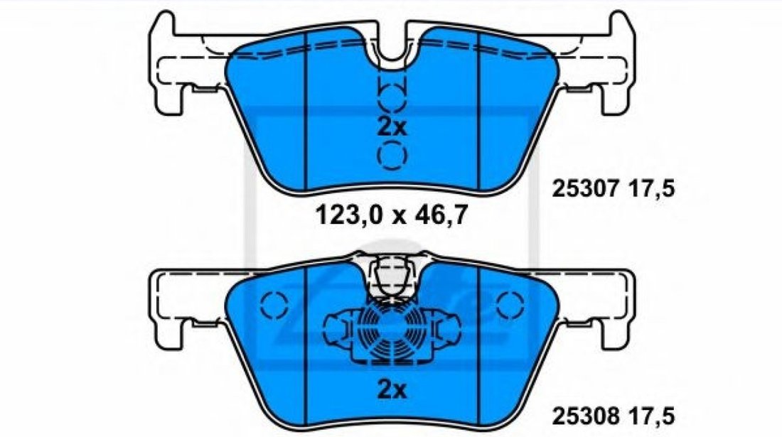 Set placute frana,frana disc BMW Seria 1 (F20) (2010 - 2016) ATE 13.0460-3859.2 piesa NOUA