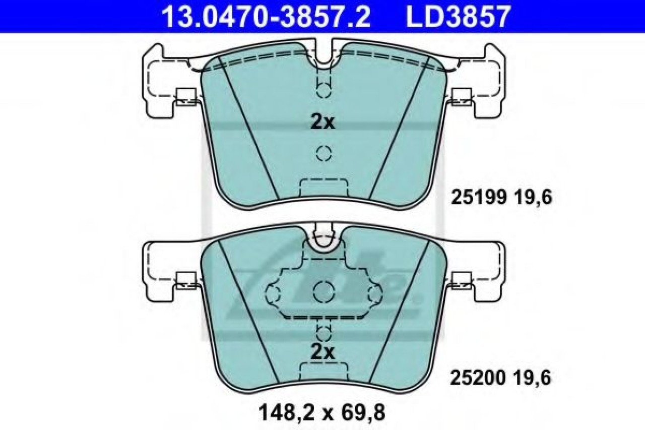 Set placute frana,frana disc BMW Seria 1 (F20) (2010 - 2016) ATE 13.0470-3857.2 piesa NOUA