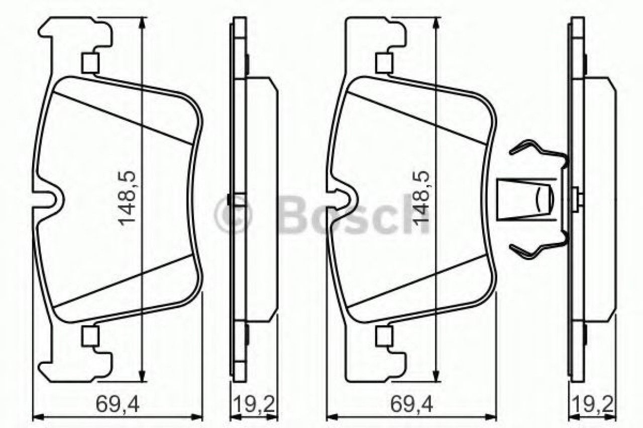 Set placute frana,frana disc BMW Seria 1 (F20) (2010 - 2016) BOSCH 0 986 494 487 piesa NOUA