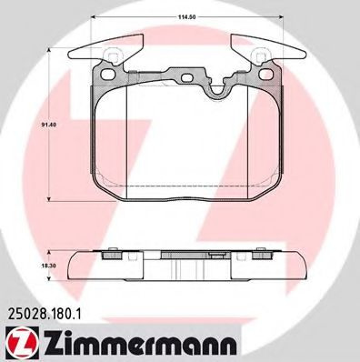 Set placute frana,frana disc BMW Seria 1 (F20) (2010 - 2016) ZIMMERMANN 25028.180.1 piesa NOUA