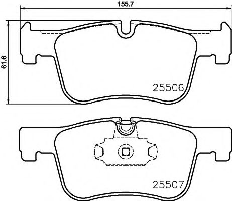 Set placute frana,frana disc BMW Seria 1 (F20) (2010 - 2016) TEXTAR 2550601 piesa NOUA