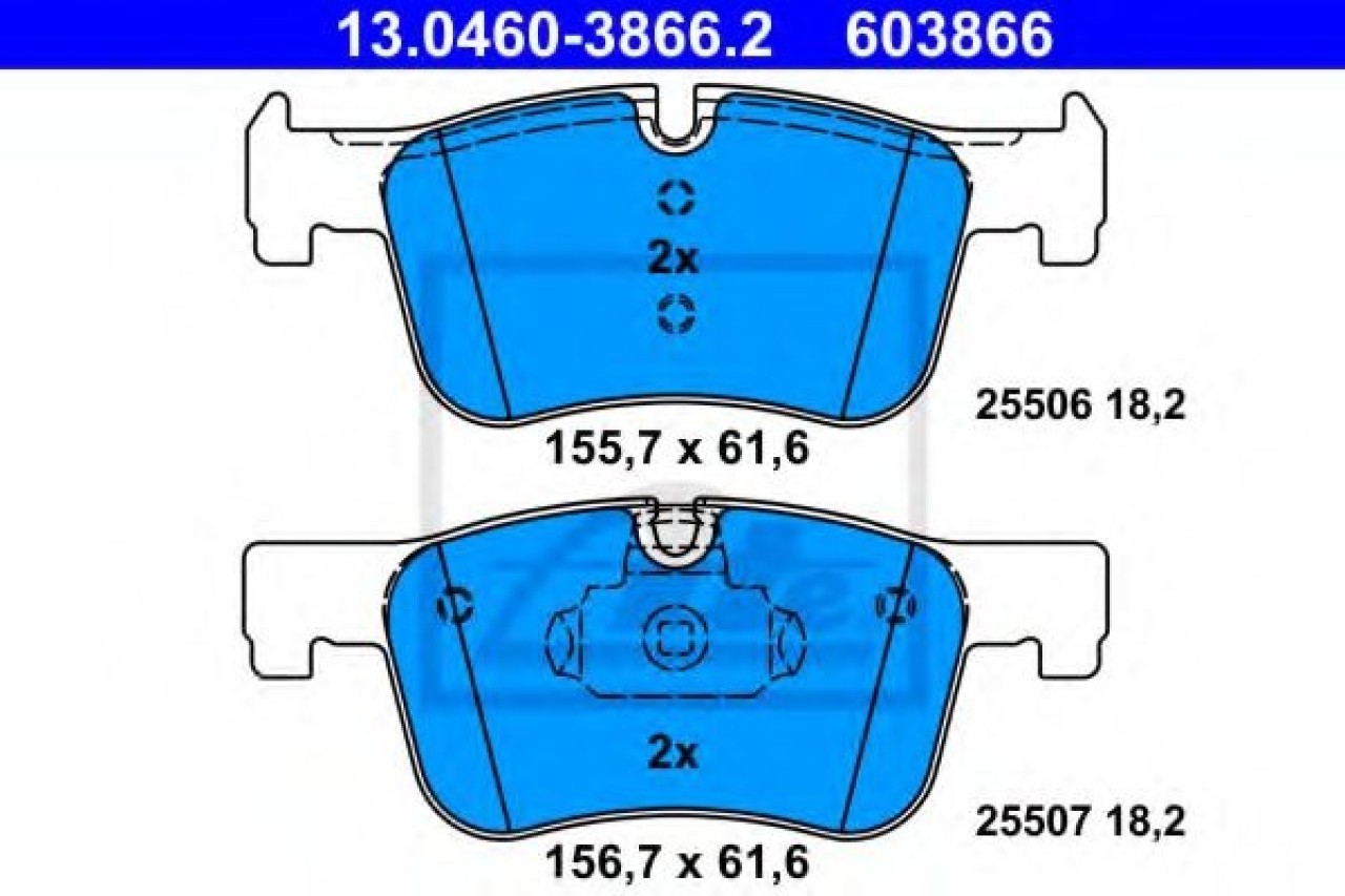 Set placute frana,frana disc BMW Seria 1 (F21) (2011 - 2016) ATE 13.0460-3866.2 piesa NOUA