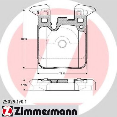 Set placute frana,frana disc BMW Seria 1 (F21) (2011 - 2016) ZIMMERMANN 25029.170.1 piesa NOUA