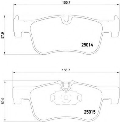 Set placute frana,frana disc BMW Seria 2 Cupe (F22, F87) (2013 - 2016) BREMBO P 06 078 piesa NOUA