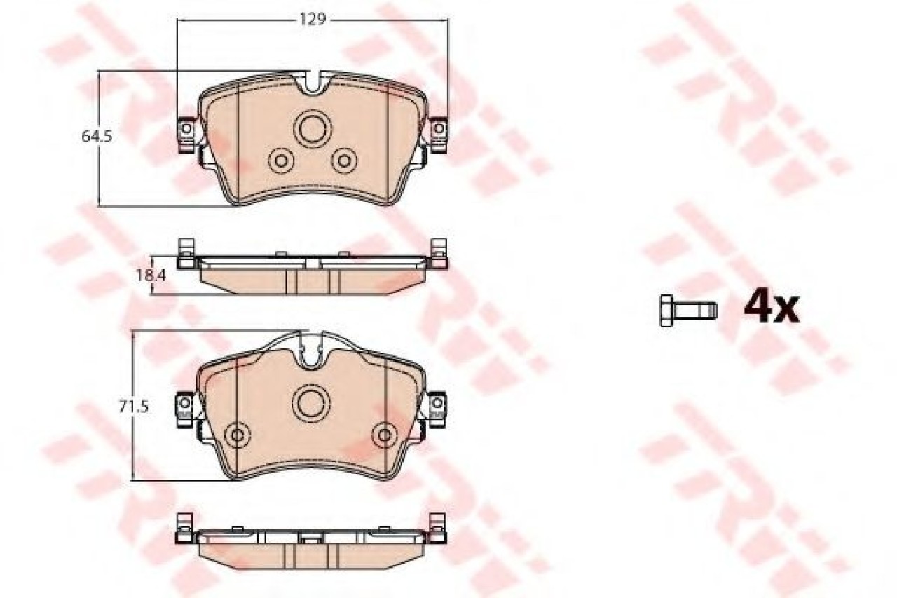 Set placute frana,frana disc BMW Seria 2 Gran Tourer (F46) (2015 - 2016) TRW GDB2087 piesa NOUA