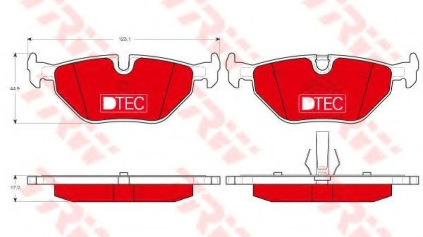 Set placute frana,frana disc BMW Seria 3 Compact (E46) (2001 - 2005) TRW GDB1344DTE piesa NOUA