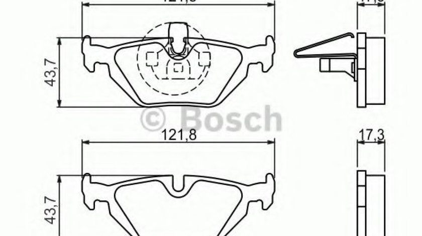 Set placute frana,frana disc BMW Seria 3 Compact (E46) (2001 - 2005) BOSCH 0 986 424 484 piesa NOUA