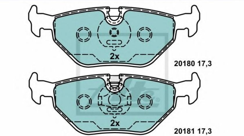 Set placute frana,frana disc BMW Seria 3 Cupe (E36) (1992 - 1999) ATE 13.0470-3605.2 piesa NOUA