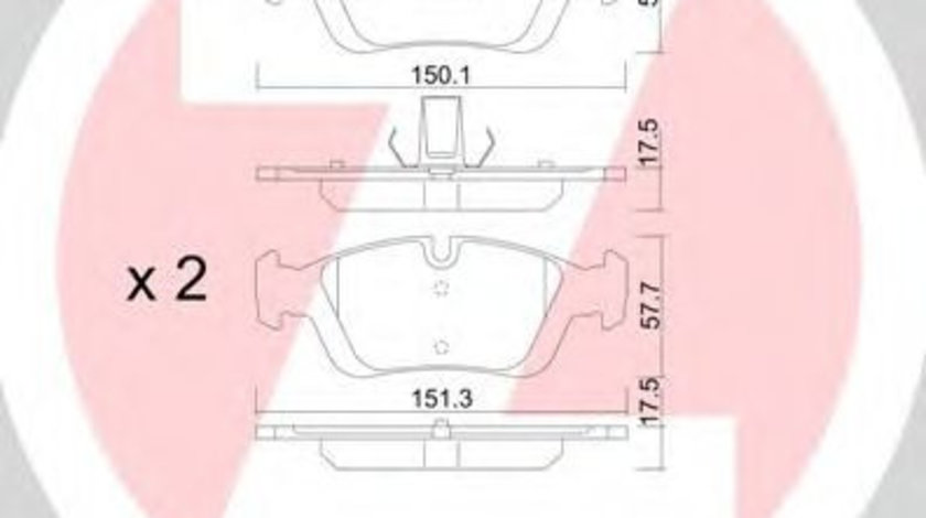 Set placute frana,frana disc BMW Seria 3 Cupe (E36) (1992 - 1999) ZIMMERMANN 23287.175.1 piesa NOUA