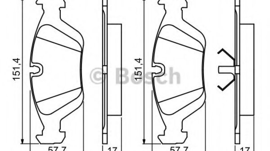 Set placute frana,frana disc BMW Seria 3 Cupe (E46) (1999 - 2006) BOSCH 0 986 495 229 piesa NOUA