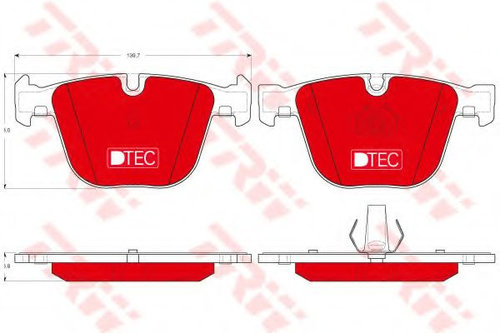 Set placute frana,frana disc BMW Seria 3 Cupe (E92) (2006 - 2013) TRW GDB1502DTE piesa NOUA