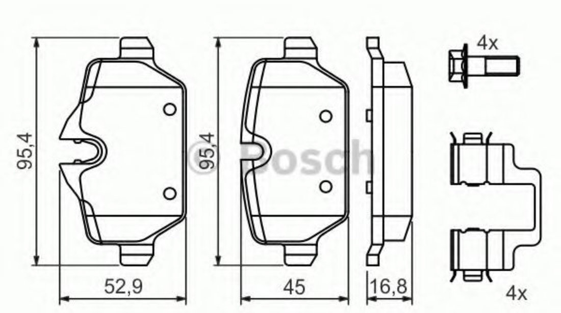 Set placute frana,frana disc BMW Seria 3 Cupe (E92) (2006 - 2013) BOSCH 0 986 494 269 piesa NOUA