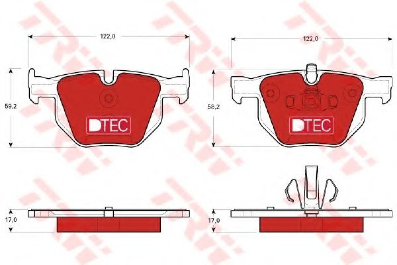 Set placute frana,frana disc BMW Seria 3 Cupe (E92) (2006 - 2013) TRW GDB1560DTE piesa NOUA