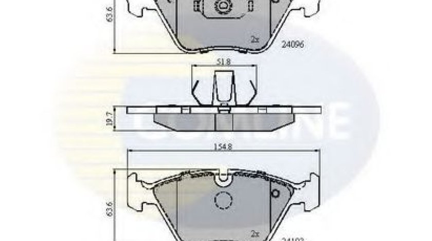 Set placute frana,frana disc BMW Seria 3 Cupe (E92) (2006 - 2013) COMLINE CBP01300 piesa NOUA